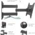 Кронштейн для телевизора Kromax DIX-22, 15-48", настенный, поворотно-выдвижной и наклонный,  черный [28013]